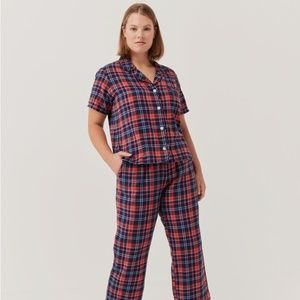 Brand new Pact 100% organic cotton flannel pajama set, both top and bottom